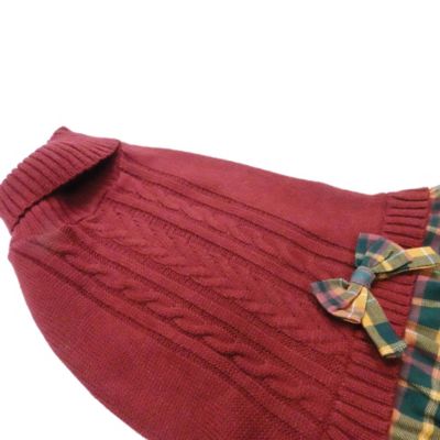 Image showing  Cider Plaid Pet Sweater Dress