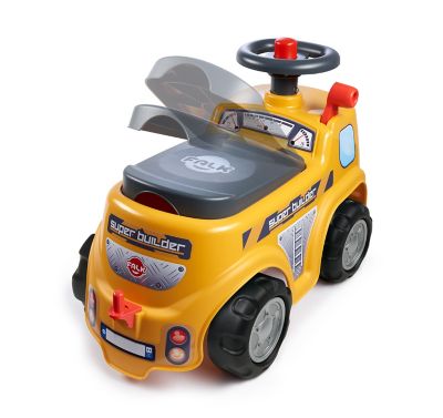 Image showing  Yellow Super Builder, Ride-on and Push-along Vehicle Toy, with Trailer and Sand Playset, 1-3 years FA706C