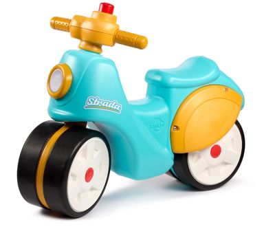 Falk Light Blue Toddler Strada Scooter Toy, Ride-On Motorcycle with Silent Wheels & Horn 1-3 years