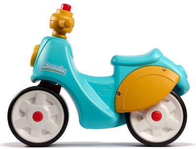 Image showing  Light Blue Toddler Strada Scooter Toy, Ride-On Motorcycle with Silent Wheels & Horn 1-3 years