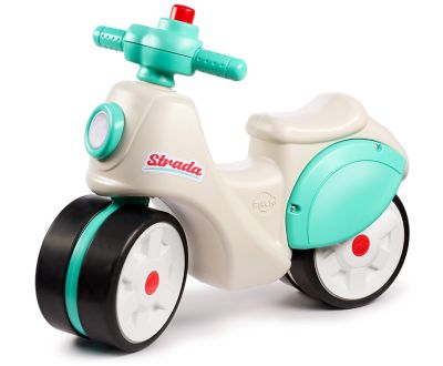 Falk Light Green Toddler Strada Scooter Toy, Ride-On Motocycle with Silent Wheels, Horn 1.5-3 years FA801S