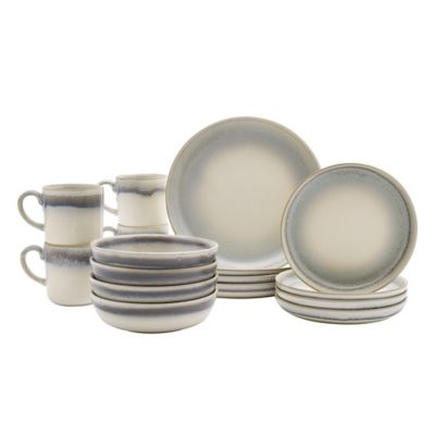 Tabletops Gallery 16 pc. Dinnerware Set Hudson Reactive Glaze