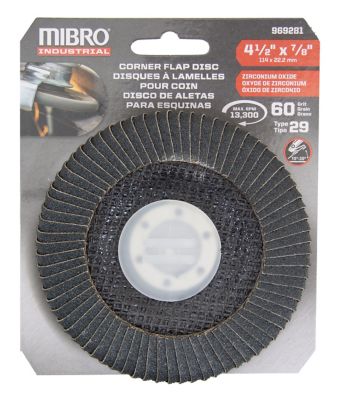 Image showing  4-1/2 in. x 7/8 in. Grit 60 Metal Grinding Edge Flap Disc