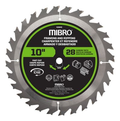 Image showing  10 in. 28-Tooth Framing and Ripping & 10 in. x 60T Table and Miter Circular Saw Blade Set, 2-Pack