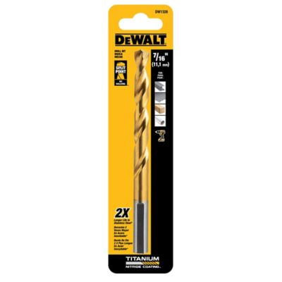 DeWALT DW1328 G 7/16 in. 135 Split Point Titanium Drill Bit