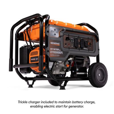 Generac 10,000/8,500-Watt Gasoline Powered XT8500EfI-OL Portable Generator, 459cc, Co 2.5 EPA/50-State