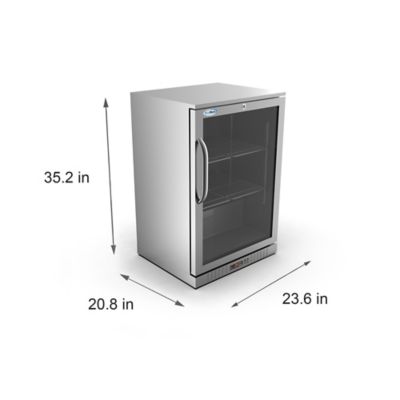 Image showing 5 th KoolMore 24 in. One-Door Back Bar Refrigerator - 4.1 cu. ft., BC-1DSW-SS