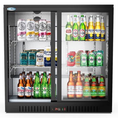 KoolMore 35 in. Two-Door Back Bar Refrigerator - 7.4 cu. ft., BC-2DSL-BK