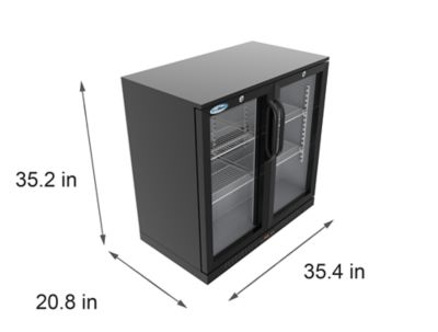 Image showing  35 in. Two-Door Back Bar Refrigerator, 7.4 cu. ft.