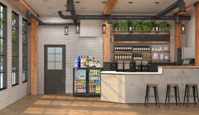 Image showing 5 th KoolMore 35 in. Two-Door Back Bar Refrigerator, 7.4 cu. ft.