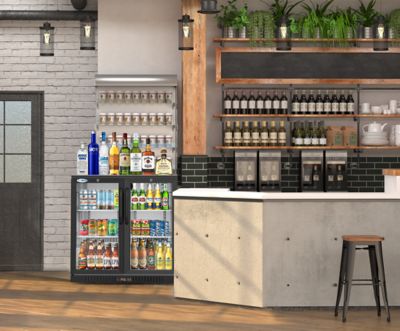 Image showing 6 th KoolMore 35 in. Two-Door Back Bar Refrigerator, 7.4 cu. ft.
