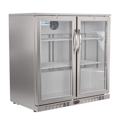 KoolMore 35 in. Two-Door Back Bar Refrigerator - 7.4 cu. ft., BC-2DSW-SS