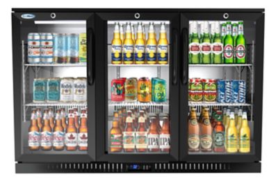 KoolMore 53 in. Three-Door Back Bar Refrigerator - 11 cu. ft., BC-3DSW-BK