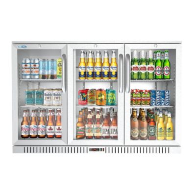 KoolMore 53 in. Three-Door Back Bar Refrigerator - 11 cu. ft., BC-3DSW-SS