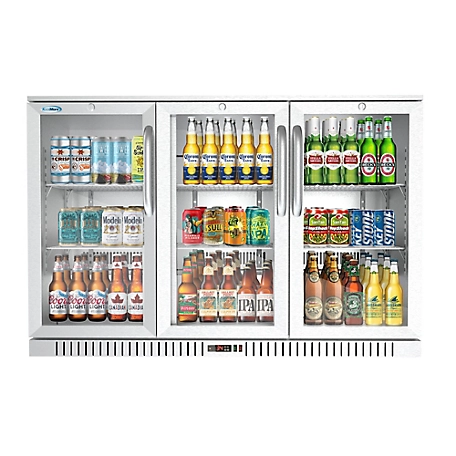 KoolMore 53 in. Three-Door Back Bar Refrigerator - 11 cu. ft., BC-3DSW-SS