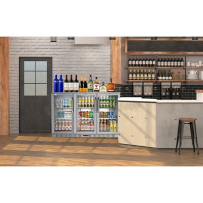 Image showing 9 th KoolMore 53 in. Three-Door Back Bar Refrigerator - 11 cu. ft., BC-3DSW-SS