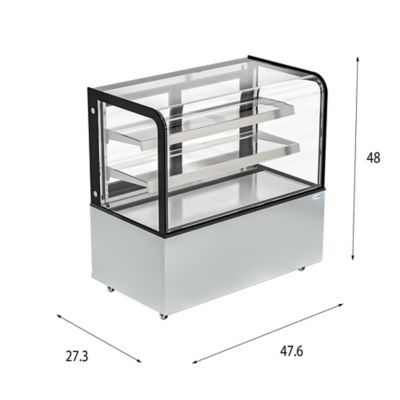 Image showing  47 in. Dry Bakery Display Case with Front Curved Glass Protection, 14 cu. ft., BDC-13C