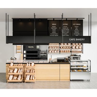 Image showing  47 in. Dry Bakery Display Case with Front Curved Glass Protection, 14 cu. ft., BDC-13C