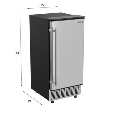 Image showing  15 in. Stainless-Steel Built-In/Free-Standing Ice Maker, 75 lb./24H, BIM75-BS