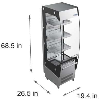 Image showing  26 in. Open Air Grab and Go Refrigerator - 7.7 cu. ft., CDAU-7C-SS