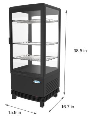 Image showing  17 in. Black Countertop Display Refrigerator - 3 cu. ft., CDCU-3C-BK