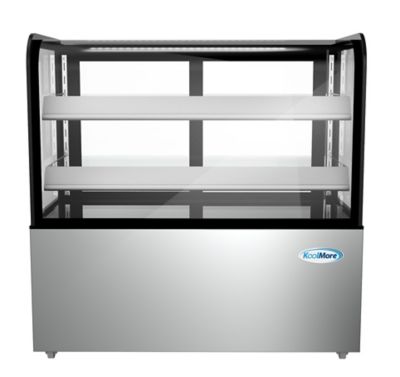 Image showing  48 in. Refrigerated Bakery Display Case, Stainless Steel Frame, Curved Glass Front, 13 cu. ft., CDHF-14C
