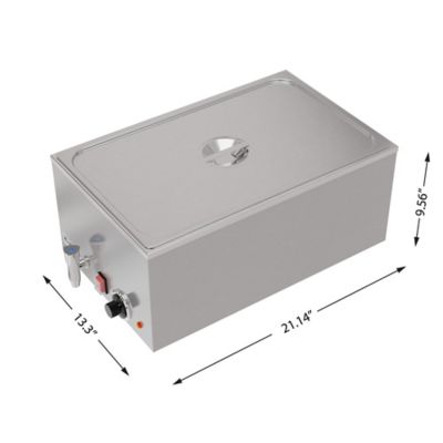 Image showing  21 qt. One-Section Electric Countertop Food Warmer with Faucet., CFW-1T