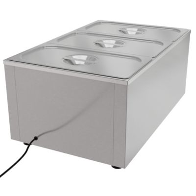 KoolMore 6 qt. Three-Section Electric Countertop Food Warmer with Faucet, CFW-3T
