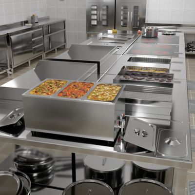 Image showing 6 th KoolMore 6 qt. Three-Section Electric Countertop Food Warmer with Faucet, CFW-3T