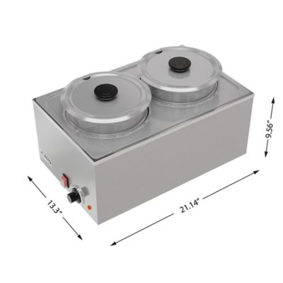Image showing  8 qt. Two-Pot Electric Countertop Food Warmer, CFW-4