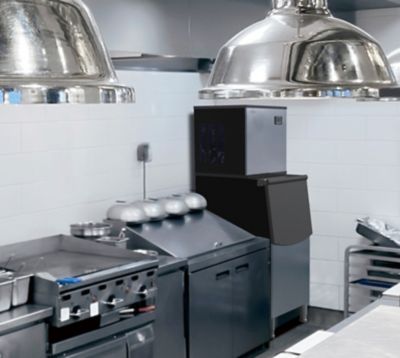 Image showing  25 in. Stainless-Steel Commercial Air Cooled Modular Ice Maker with Full Cube Production, 315 lb./24H., CIM-315