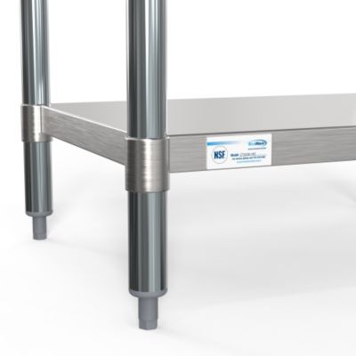 Image showing  24 in. x 30 in. 18-Gauge 304 Stainless Steel Commercial Work Table with Casters, CT2430-18C