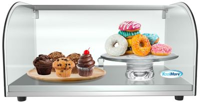 KoolMore 22 in. Countertop Bakery Display Case with Front Curved Glass and Rear Door, 0.9 cu. ft., DC-1C