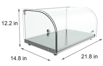 Image showing  22 in. Countertop Bakery Display Case with Front Curved Glass and Rear Door, 0.9 cu. ft., DC-1C