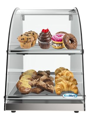 KoolMore 23 in. Commercial Countertop Bakery Display Case with Front Curved Glass and Rear Door, 2.4 cu. ft., DC-2CN