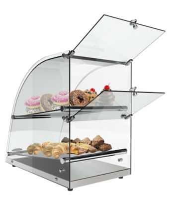 Image showing  23 in. Commercial Countertop Bakery Display Case with Front Curved Glass and Rear Door, 2.4 cu. ft., DC-2CN