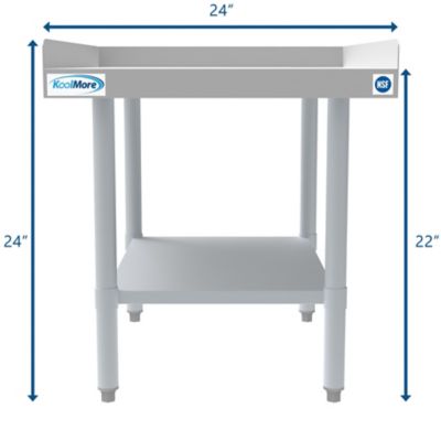 Image showing  30 in. x 24 in. 16-Gauge Stainless Steel Equipment Stand with Galvanized Undershelf, EQT-163024