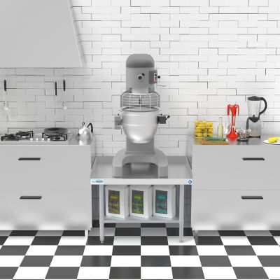 Image showing  30 in. x 36 in. 16-Gauge Stainless Steel Equipment Stand with Galvanized Undershelf, EQT-163036