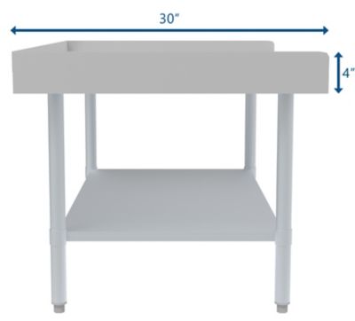 Image showing  30 in. x 48 in. 16-Gauge Stainless Steel Equipment Stand with Galvanized Undershelf, EQT-163048