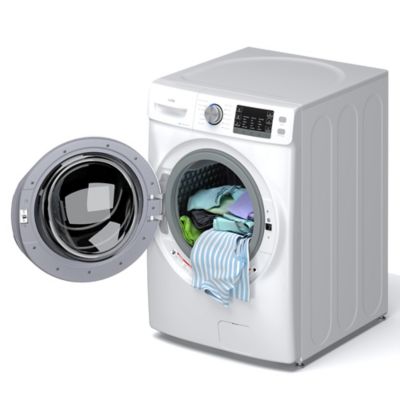 Image showing  4.5 cu. ft. Large Capacity Stackable Front Load Washing Machine in White