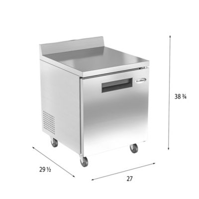 Image showing  27 in. One-Door Worktop Freezer with 3.5 in. Backsplash - 6.3 cu. ft., FWT-1D-6C
