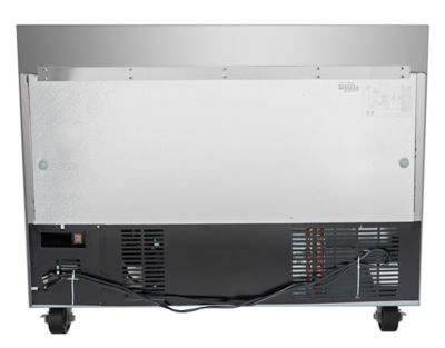 Image showing 5 th KoolMore 12 cu. ft. 48 in. Stainless Steel Two-Door Worktop Commercial Freezer with 3.5 in. Backsplash