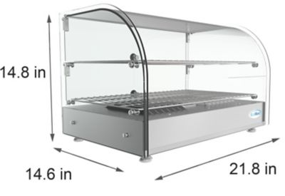 Image showing  22 in. Curved Glass Countertop Display Warmer, 1.5. cu. ft., HDC-1.5C