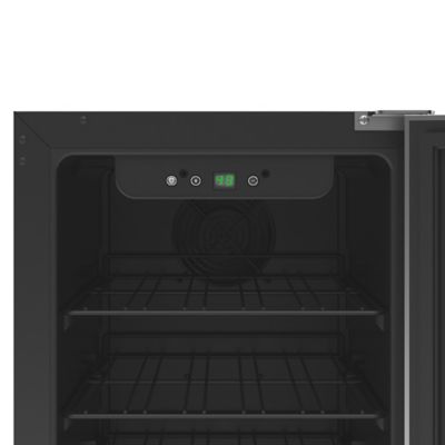 Image showing  15 in. Small Stainless Steel, Glass-Door Built-In Refrigerator and Beverage Cooler, 3 cu. ft., KM-BIR3C-GD