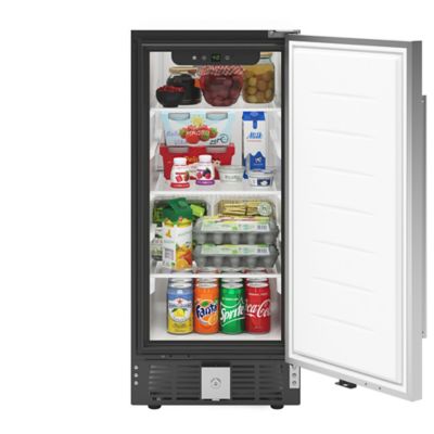 Image showing  3 cu. ft. 15 in. Small Stainless Steel Built-In Refrigerator and Beverage Cooler