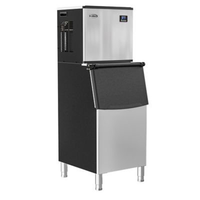 Image showing  25 in. Stainless-Steel Commercial Ice Maker with Full Cube Production, 420 lb./24H, KM-CIM-400