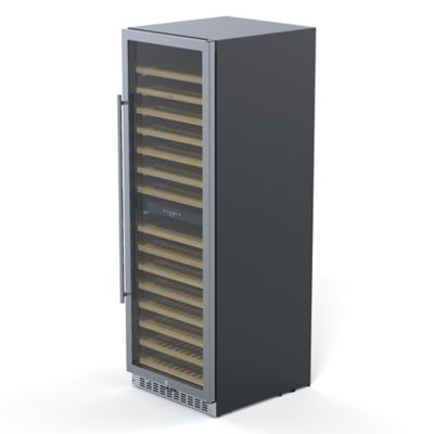 Image showing  23 in. Dual Zone, Full Glass Door, Wine Cooler Refrigerator, 15.1 cu. ft., KM-CW155DZ-SS