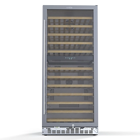 KoolMore 23 in. Dual Zone, Full Glass Door, Wine Cooler Refrigerator, 9.7 cu. ft., KM-CW92DZ-SS