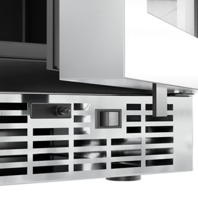 Image showing  24 in. Dual Zone Glass Door 21-Bottle/60-Can Wine & Beverage Cooler Freestanding Or Built-In Unit., KM-CWB1830-SS