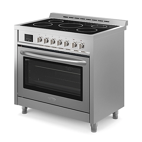 KoolMore 36 in. Professional All-Electric Range Stainless Steel with Legs, 4.3 cu. ft. KM-FR36Ee-S, KM-FR36EE-SS